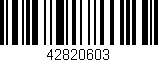 Código de barras (EAN, GTIN, SKU, ISBN): '42820603'