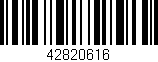 Código de barras (EAN, GTIN, SKU, ISBN): '42820616'