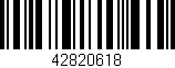 Código de barras (EAN, GTIN, SKU, ISBN): '42820618'
