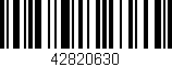 Código de barras (EAN, GTIN, SKU, ISBN): '42820630'