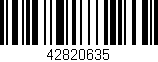 Código de barras (EAN, GTIN, SKU, ISBN): '42820635'