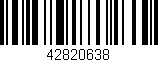 Código de barras (EAN, GTIN, SKU, ISBN): '42820638'