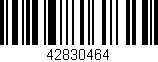 Código de barras (EAN, GTIN, SKU, ISBN): '42830464'