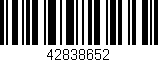 Código de barras (EAN, GTIN, SKU, ISBN): '42838652'