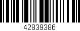 Código de barras (EAN, GTIN, SKU, ISBN): '42839386'