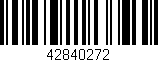 Código de barras (EAN, GTIN, SKU, ISBN): '42840272'
