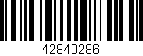 Código de barras (EAN, GTIN, SKU, ISBN): '42840286'