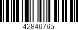 Código de barras (EAN, GTIN, SKU, ISBN): '42846765'