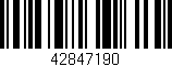 Código de barras (EAN, GTIN, SKU, ISBN): '42847190'