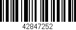Código de barras (EAN, GTIN, SKU, ISBN): '42847252'
