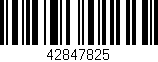 Código de barras (EAN, GTIN, SKU, ISBN): '42847825'