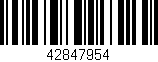 Código de barras (EAN, GTIN, SKU, ISBN): '42847954'