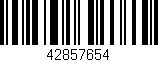 Código de barras (EAN, GTIN, SKU, ISBN): '42857654'