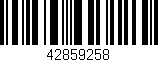 Código de barras (EAN, GTIN, SKU, ISBN): '42859258'
