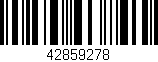 Código de barras (EAN, GTIN, SKU, ISBN): '42859278'