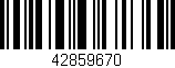 Código de barras (EAN, GTIN, SKU, ISBN): '42859670'