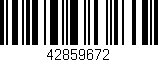 Código de barras (EAN, GTIN, SKU, ISBN): '42859672'