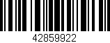 Código de barras (EAN, GTIN, SKU, ISBN): '42859922'