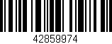 Código de barras (EAN, GTIN, SKU, ISBN): '42859974'