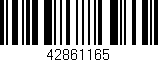 Código de barras (EAN, GTIN, SKU, ISBN): '42861165'