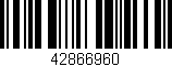Código de barras (EAN, GTIN, SKU, ISBN): '42866960'