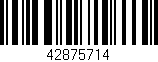 Código de barras (EAN, GTIN, SKU, ISBN): '42875714'