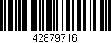 Código de barras (EAN, GTIN, SKU, ISBN): '42879716'