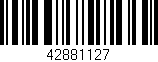 Código de barras (EAN, GTIN, SKU, ISBN): '42881127'