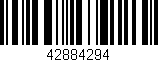 Código de barras (EAN, GTIN, SKU, ISBN): '42884294'