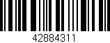 Código de barras (EAN, GTIN, SKU, ISBN): '42884311'