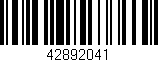 Código de barras (EAN, GTIN, SKU, ISBN): '42892041'