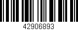 Código de barras (EAN, GTIN, SKU, ISBN): '42906893'