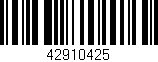 Código de barras (EAN, GTIN, SKU, ISBN): '42910425'