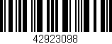 Código de barras (EAN, GTIN, SKU, ISBN): '42923098'