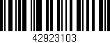 Código de barras (EAN, GTIN, SKU, ISBN): '42923103'