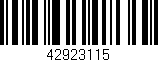 Código de barras (EAN, GTIN, SKU, ISBN): '42923115'