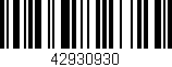 Código de barras (EAN, GTIN, SKU, ISBN): '42930930'