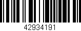 Código de barras (EAN, GTIN, SKU, ISBN): '42934191'