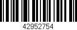 Código de barras (EAN, GTIN, SKU, ISBN): '42952754'