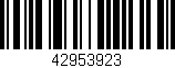 Código de barras (EAN, GTIN, SKU, ISBN): '42953923'