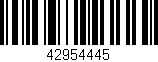 Código de barras (EAN, GTIN, SKU, ISBN): '42954445'