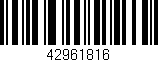 Código de barras (EAN, GTIN, SKU, ISBN): '42961816'