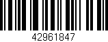 Código de barras (EAN, GTIN, SKU, ISBN): '42961847'
