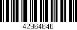 Código de barras (EAN, GTIN, SKU, ISBN): '42964646'