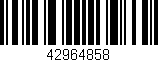 Código de barras (EAN, GTIN, SKU, ISBN): '42964858'