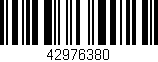 Código de barras (EAN, GTIN, SKU, ISBN): '42976380'