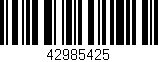 Código de barras (EAN, GTIN, SKU, ISBN): '42985425'