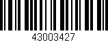 Código de barras (EAN, GTIN, SKU, ISBN): '43003427'