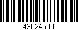 Código de barras (EAN, GTIN, SKU, ISBN): '43024509'