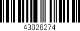 Código de barras (EAN, GTIN, SKU, ISBN): '43026274'